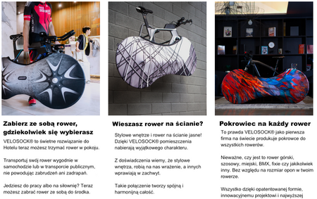 Pokrowiec rowerowy na koła VELOSOCK model Flaga polski 