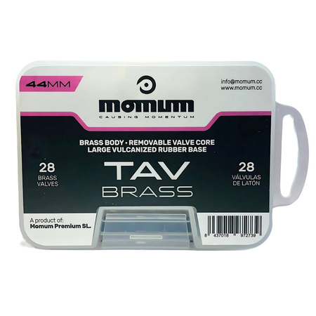 Momum Box 28 szt. (14 set.) Tav Valves Brass 44 mm -  Serwisowy Zestaw wentyli presta 44 mm