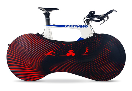 Pokrowiec rowerowy na koła model Neon Red Triathlon